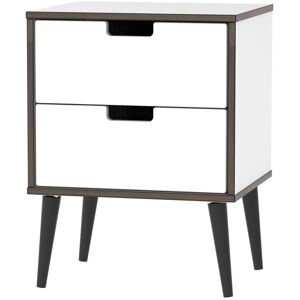 Ready Assembled 2 U Taiwan 2 Drawer Bedside Cabinet (Ready Assembled) in White White Ready Assembled 2 U Taiwan 2 Drawer Bedside Cabinet (Ready Assembled) in White White