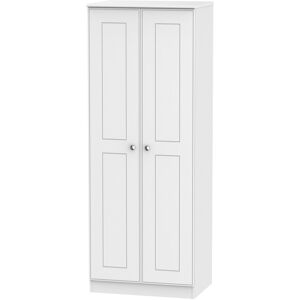 Ready Assembled 2 U Albert Tall Double Hanging Wardrobe (Ready Assembled) in White White Ready Assembled 2 U Albert Tall Double Hanging Wardrobe (Ready Assembled) in White White
