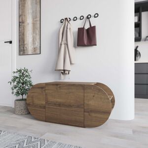 Decortie Pozy' Modern Shoe Storage Cabinet with Single Door 110cm in Dark Brown Size: 1 Pack Dark Brown 1 Pack Decortie Pozy' Modern Shoe Storage Cabinet with Single Door 110cm in Dark Brown Size: 1 Pack Dark Brown 1 Pack