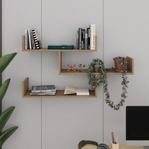 Decortie Tibet' Wall-Mounted Bookcase Display Unit 120cm Wide in Dark Brown Size: 1 Pack Dark Brown 1 Pack Decortie Tibet' Wall-Mounted Bookcase Display Unit 120cm Wide in Dark Brown Size: 1 Pack Dark Brown 1 Pack