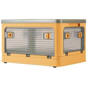 H&O Direct Folding Plastic Storage Bins Collapsible Organizers Box with Wheels in Yellow Size: XL Yellow XL H&O Direct Folding Plastic Storage Bins Collapsible Organizers Box with Wheels in Yellow Size: XL Yellow XL