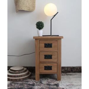 FURNITURE ONE 3 Drawers Bedside Cabinet, Bedside Table Nightstand with Metal Handles in Natural Size: 1 Pack Natural 1 Pack FURNITURE ONE 3 Drawers Bedside Cabinet, Bedside Table Nightstand with Metal Handles in Natural Size: 1 Pack Natural 1 Pack