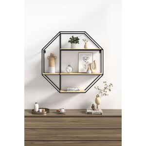 Living and Home 3-Tier Wall Mounted Floating Shelf Unit Metal Hanging Shelf for Bedroom Living Room in Black Black Living and Home 3-Tier Wall Mounted Floating Shelf Unit Metal Hanging Shelf for Bedroom Living Room in Black Black