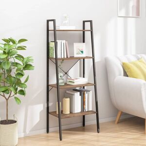 Berkfield Home 4-Tier Standing Shelf Dark Brown & Black 56x35x140 cm Size: 56 x 35 x 140 cm Brown 56 x 35 x 140 cm Berkfield Home 4-Tier Standing Shelf Dark Brown & Black 56x35x140 cm Size: 56 x 35 x 140 cm Brown 56 x 35 x 140 cm