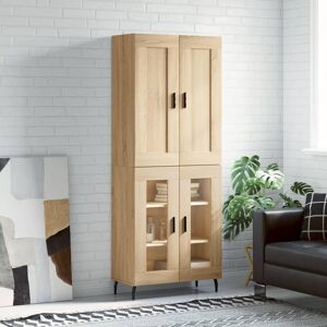 Berkfield Home Highboard Sonoma Oak 69.5x34x180 cm Engineered Wood in Brown Brown 69.5x34x180 cm Berkfield Home Highboard Sonoma Oak 69.5x34x180 cm Engineered Wood in Brown Brown 69.5x34x180 cm