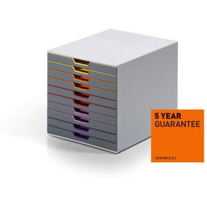 Durable Varicolor Desktop Organiser 10 Drawer Colour Coded Modular Storage - A4+ Size: Small Multicolor S Durable Varicolor Desktop Organiser 10 Drawer Colour Coded Modular Storage - A4+ Size: Small Multicolor S