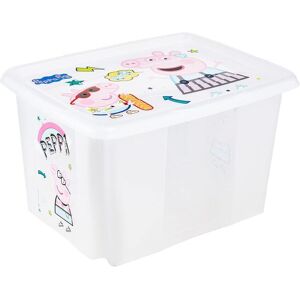 Keeeper Peppa Pig Turn Around Stackable Box with Lid 30 Litre Natural Transparent in Clear Clear Keeeper Peppa Pig Turn Around Stackable Box with Lid 30 Litre Natural Transparent in Clear Clear