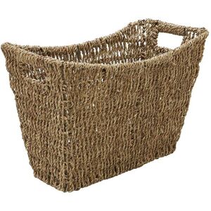 JVL Seagrass Magazine Rack in Brown Size: Small Brown S JVL Seagrass Magazine Rack in Brown Size: Small Brown S