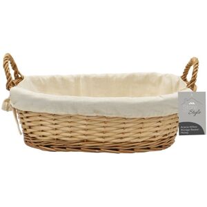JVL Hand Woven Acacia Oval Willow Storage Basket with Lining in Gold Size: Small Gold S JVL Hand Woven Acacia Oval Willow Storage Basket with Lining in Gold Size: Small Gold S