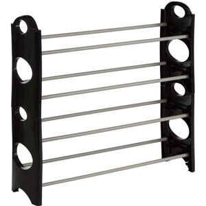 Orsina Stylish Black & Grey 4 Tier Shoe Rack, Durable Shoe Drawer Organiser, Versatile Shoes Stand For Home Black Orsina Stylish Black & Grey 4 Tier Shoe Rack, Durable Shoe Drawer Organiser, Versatile Shoes Stand For Home Black