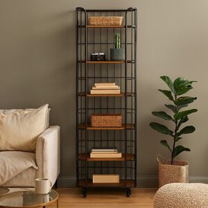 Orsina 6 Tier Shelf Unit, Industrial Shelf Unit, Modern Bookcase Shelving Unit, Delivered Fully Assembled in Black Black Orsina 6 Tier Shelf Unit, Industrial Shelf Unit, Modern Bookcase Shelving Unit, Delivered Fully Assembled in Black Black