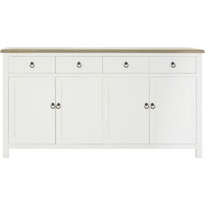 Orsina Durable Four Door Sideboard, Ample Storage Space Modern Sideboard, Versatile Design Mid Century Sideboard in White White Orsina Durable Four Door Sideboard, Ample Storage Space Modern Sideboard, Versatile Design Mid Century Sideboard in White White