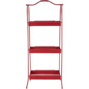 Orsina Lexa Metal Storage Rack, Curved Design, Delivered Fully Assembled in Red Red Orsina Lexa Metal Storage Rack, Curved Design, Delivered Fully Assembled in Red Red
