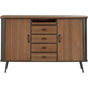 Orsina Contemporary 4 Drawer Cabinet, Compact Design Display Cabinet, Functional Side Cabinet For Livingroom in Brown Brown Orsina Contemporary 4 Drawer Cabinet, Compact Design Display Cabinet, Functional Side Cabinet For Livingroom in Brown Brown