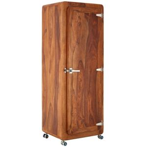 Orsina Sheesham Wood Tall Cabinet, Classic Teak Finished Media Unit, Display Corner Unit, Luxe Wooden Shelving Cabinet in Brown Brown Orsina Sheesham Wood Tall Cabinet, Classic Teak Finished Media Unit, Display Corner Unit, Luxe Wooden Shelving Cabinet in Brown Brown