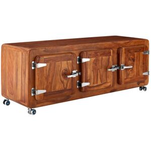 Orsina Sheesham Wood Low Sideboard, Industrial Storage Cabinet, Sideboard Television Cabinet, Small Display Cabinet in Brown Brown Orsina Sheesham Wood Low Sideboard, Industrial Storage Cabinet, Sideboard Television Cabinet, Small Display Cabinet in Brown Brown