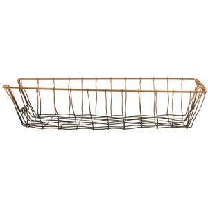 Orsina Black & Rose Gold Finish Rectangular Tray, Lightweight Iron Tableware, Functional Accessory for Office Use Black Orsina Black & Rose Gold Finish Rectangular Tray, Lightweight Iron Tableware, Functional Accessory for Office Use Black