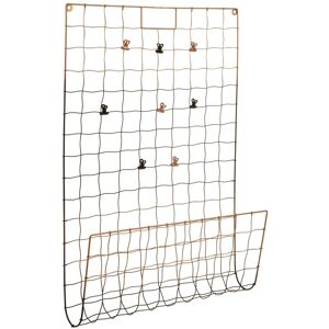 Orsina Wall Mount Magazine Rack with Clips, Black & Rose Gold Iron Wire Files Holder, Modern Design Document Stand Gold Orsina Wall Mount Magazine Rack with Clips, Black & Rose Gold Iron Wire Files Holder, Modern Design Document Stand Gold