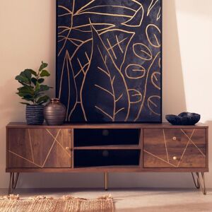 Orsina Sturdy Design Media Unit, Sturdy Construction Of Wooden Tv Stand With Storage, Versatile Living Room TV Unit in Brown Brown Orsina Sturdy Design Media Unit, Sturdy Construction Of Wooden Tv Stand With Storage, Versatile Living Room TV Unit in Brown Brown