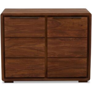 Orsina Two‑Door Sheesham & Acacia Sideboard, Solid Sheesham & Acacia Wood Cabinet, Modern Buffet in Brown Brown Orsina Two‑Door Sheesham & Acacia Sideboard, Solid Sheesham & Acacia Wood Cabinet, Modern Buffet in Brown Brown