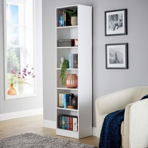 Home Source Bookcase Display Shelf Freestanding Book Storage Unit Home Living Room in White White Home Source Bookcase Display Shelf Freestanding Book Storage Unit Home Living Room in White White