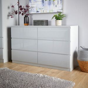 Home Source Chest 4 / 6 Drawers Spacious Bedroom Storage Unit Modern Organiser in Grey Grey Home Source Chest 4 / 6 Drawers Spacious Bedroom Storage Unit Modern Organiser in Grey Grey