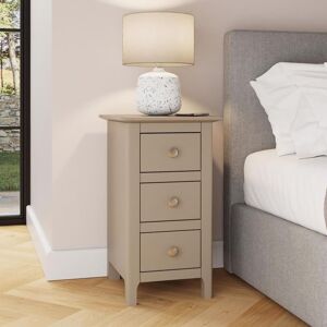 FWStyle Palma 3 Drawer Putty Bedside Chest Table Nightstand in Beige Beige FWStyle Palma 3 Drawer Putty Bedside Chest Table Nightstand in Beige Beige