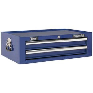Loops 670 x 440 x 210mm Blue 2-Drawer Tool Chest - Tool Storage Loops 670 x 440 x 210mm Blue 2-Drawer Tool Chest - Tool Storage