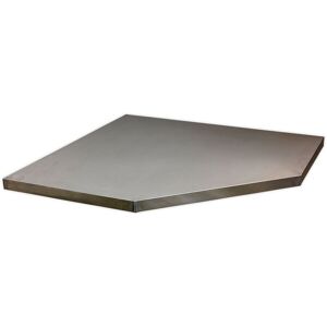 Loops 865mm Stainless Steel Worktop for ys02642 Modular Corner Cabinet in Metallics Metallics Loops 865mm Stainless Steel Worktop for ys02642 Modular Corner Cabinet in Metallics Metallics