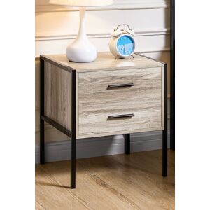Home Discount Vida Designs Brooklyn 2 Drawer Bedside Cabinet Industrial-Style Chest Of Drawers Storage Bedroom Furniture in Grey Grey Home Discount Vida Designs Brooklyn 2 Drawer Bedside Cabinet Industrial-Style Chest Of Drawers Storage Bedroom Furniture in Grey Grey