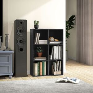 HOMCOM Cubic Cabinet Bookcase Storage Shelves for Home Office in Black Black HOMCOM Cubic Cabinet Bookcase Storage Shelves for Home Office in Black Black