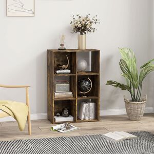 HOMCOM 6-Cube Bookshelf, Display Shelving Unit for Home Office, Rustic Brown Brown HOMCOM 6-Cube Bookshelf, Display Shelving Unit for Home Office, Rustic Brown Brown