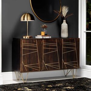 IH Design Jusleen Solid Mango Wood Large Sideboard in Brown Brown IH Design Jusleen Solid Mango Wood Large Sideboard in Brown Brown