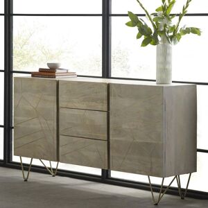 IH Design Large Sideboard with Doors & Drawers Deiondre Light Mango in Brown Brown IH Design Large Sideboard with Doors & Drawers Deiondre Light Mango in Brown Brown