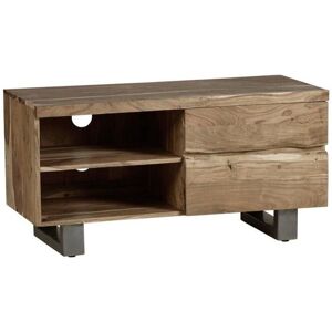IH Design Wollaston Natural Essential Live Edge Small TV Unit in Brown Brown IH Design Wollaston Natural Essential Live Edge Small TV Unit in Brown Brown