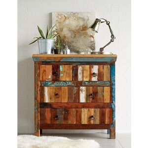 IH Design Ted Reclaimed Boat 4 Drawer Chest in Brown Brown IH Design Ted Reclaimed Boat 4 Drawer Chest in Brown Brown