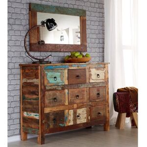 IH Design Ted Reclaimed Boat 9 Drawer Chest in Brown Brown IH Design Ted Reclaimed Boat 9 Drawer Chest in Brown Brown