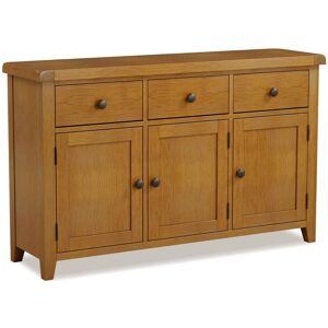 Rest Relax Elston Oak 3 Door 3 Drawer Sideboard in Brown Brown Rest Relax Elston Oak 3 Door 3 Drawer Sideboard in Brown Brown