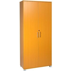 Moderna Storage Cabinet, Beech, Filing Cabinet, 4 Shelves, Lockable 2 Door, Tall Office Cupboard in Brown Brown Moderna Storage Cabinet, Beech, Filing Cabinet, 4 Shelves, Lockable 2 Door, Tall Office Cupboard in Brown Brown