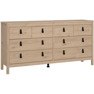 Furniture To Go Barcelona Double dresser 4+4 drawers in Jackson Hickory Oak in Light Oak Light Oak Furniture To Go Barcelona Double dresser 4+4 drawers in Jackson Hickory Oak in Light Oak Light Oak