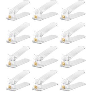 Hygrad Built to Survive Acrylic Shoe Slots Organizer Wardrobe Stacker Space Saver Rack Holder in Clear Clear Hygrad Built to Survive Acrylic Shoe Slots Organizer Wardrobe Stacker Space Saver Rack Holder in Clear Clear