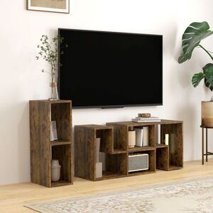 HOMCOM TV Unit for TVs up to 75 Inches, Free Combination TV Stand in Brown Brown HOMCOM TV Unit for TVs up to 75 Inches, Free Combination TV Stand in Brown Brown