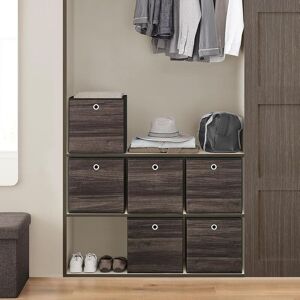 SONGMICS Large Storage Cube Set Oxford Fabric Bins Handles Organizers in Dark Brown Dark Brown SONGMICS Large Storage Cube Set Oxford Fabric Bins Handles Organizers in Dark Brown Dark Brown