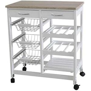 Hygrad Built to Survive Kitchen Trolley MDF Top Island Dining Cart Worktop Basket Storage Lockable Wheels Rolling Kitchen Portable Island w/ Drawers White Hygrad Built to Survive Kitchen Trolley MDF Top Island Dining Cart Worktop Basket Storage Lockable Wheels Rolling Kitchen Portable Island w/ Drawers White