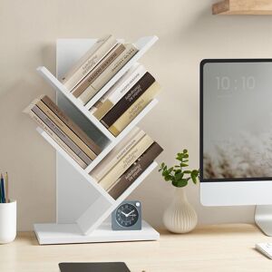 VASAGLE Tree Bookcase Floor Standing Corner Shelf Space-Saving Design in White White VASAGLE Tree Bookcase Floor Standing Corner Shelf Space-Saving Design in White White