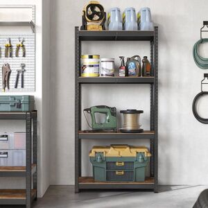 SONGMICS Boltless Garage Shelving Unit with 4 Steel Shelves in Dark Brown Dark Brown SONGMICS Boltless Garage Shelving Unit with 4 Steel Shelves in Dark Brown Dark Brown