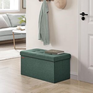 SONGMICS Medium Storage Ottoman Bench Folding Foot Rest End Bed Easy Assembly in Bottle Green Bottle Green SONGMICS Medium Storage Ottoman Bench Folding Foot Rest End Bed Easy Assembly in Bottle Green Bottle Green