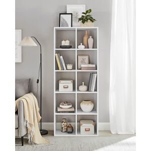 VASAGLE Cube Storage Bookcase Room Divider Multi-Room Shelf Unit in White White VASAGLE Cube Storage Bookcase Room Divider Multi-Room Shelf Unit in White White