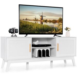 Costway TV Stand for TVs up to 65" Media Console Table w/Adjustable Shelf 2-door Cabinet Multicolor Costway TV Stand for TVs up to 65" Media Console Table w/Adjustable Shelf 2-door Cabinet Multicolor