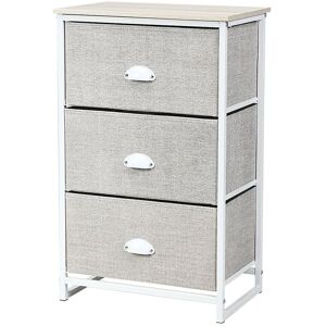 Costway 3-Drawer Fabric Dresser Metal Frame Chest of Drawers Nightstand Multicolor Costway 3-Drawer Fabric Dresser Metal Frame Chest of Drawers Nightstand Multicolor
